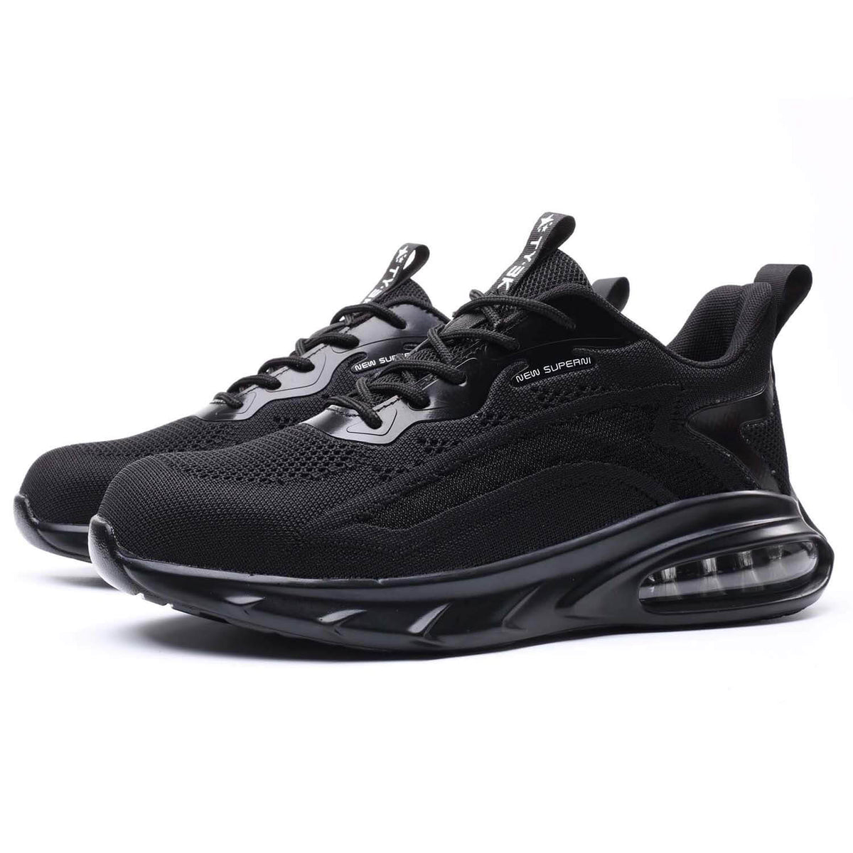 WESTMARE Propel Air-Cushion Steel Toe Work Sneakers - Black