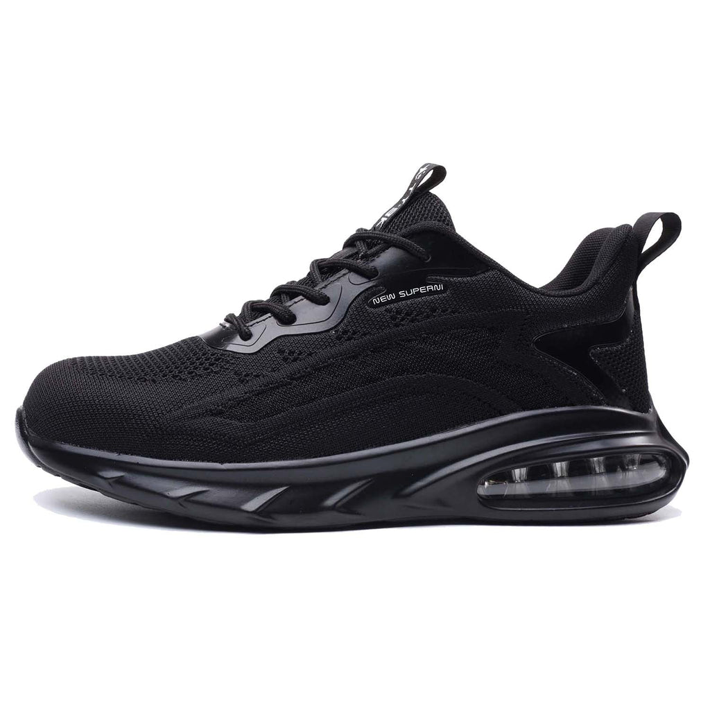 WESTMARE Propel Air-Cushion Steel Toe Work Sneakers - Black