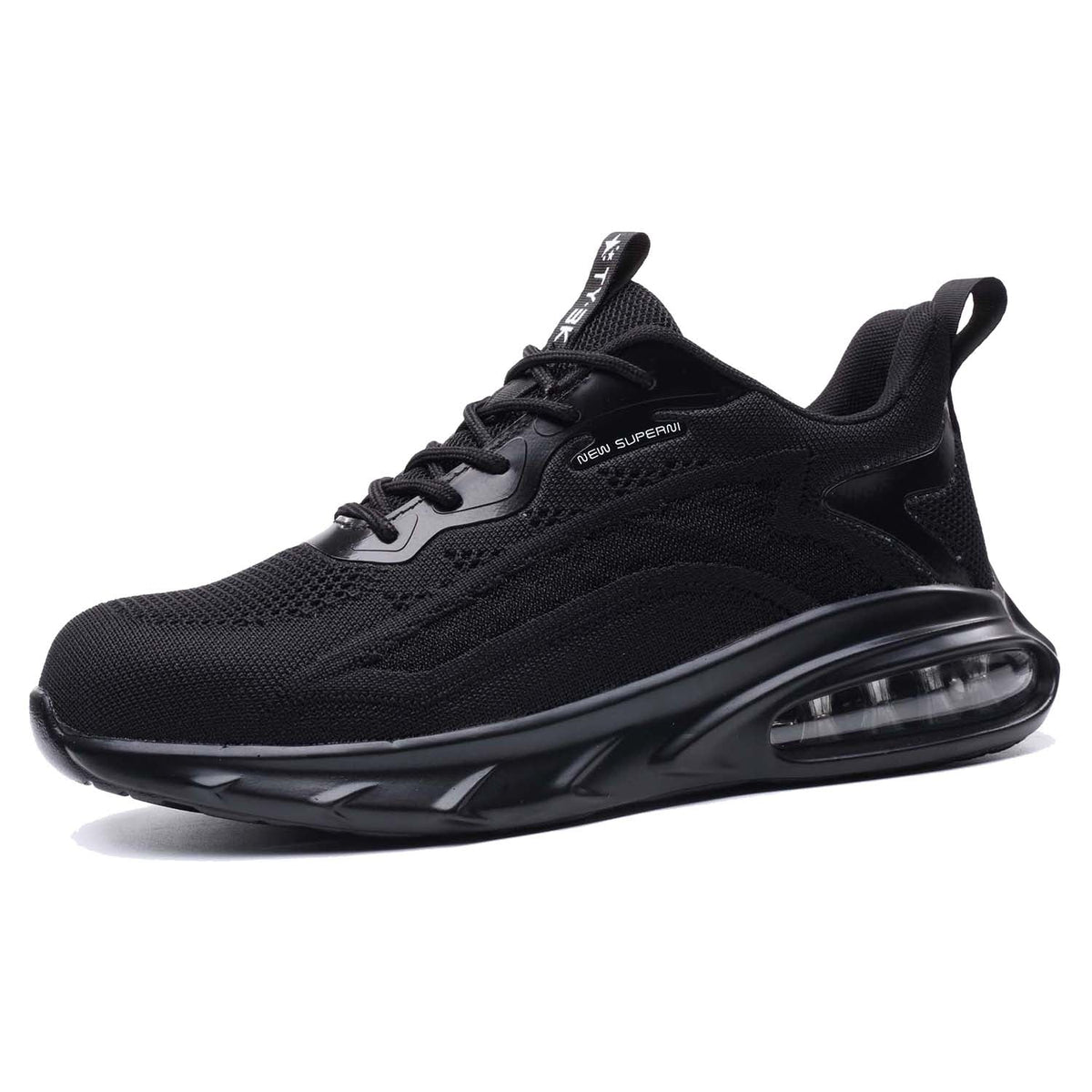 WESTMARE Propel Air-Cushion Steel Toe Work Sneakers - Black