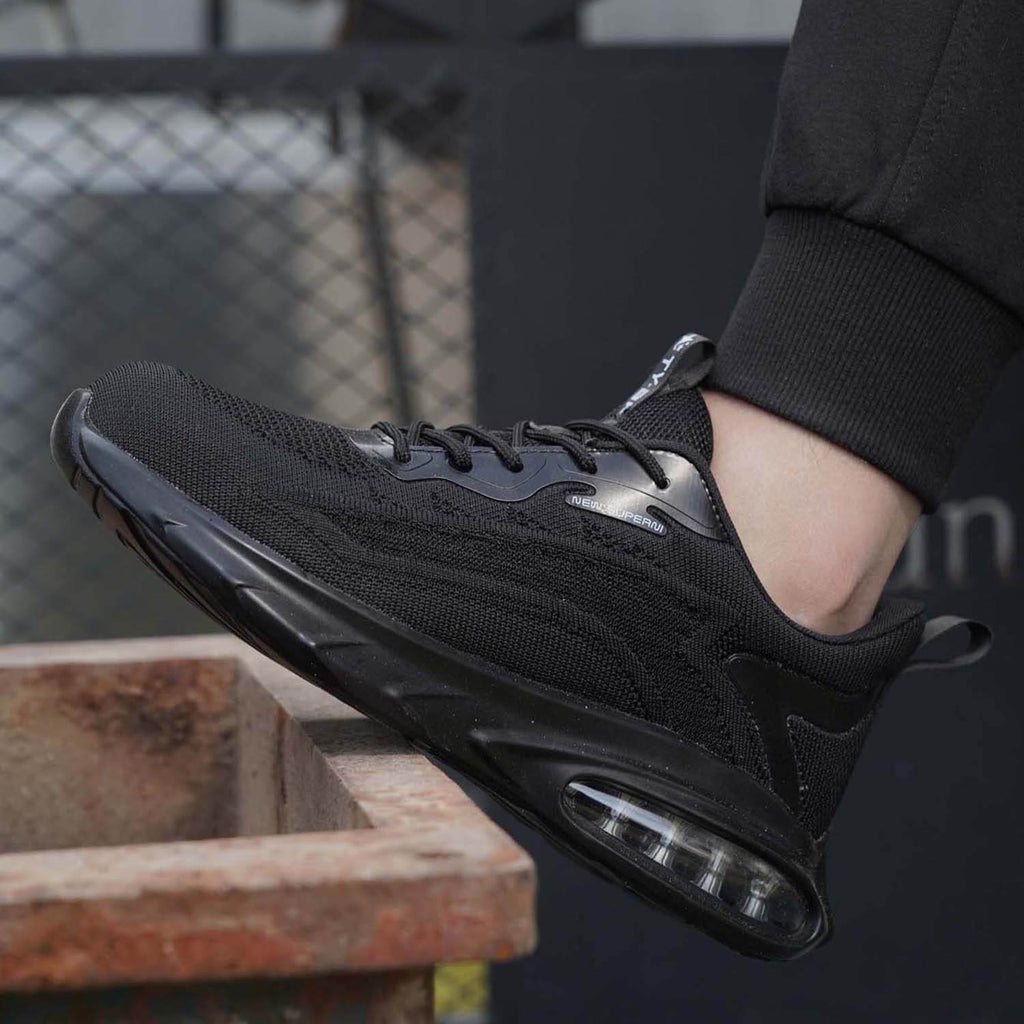 WESTMARE Propel Air-Cushion Steel Toe Work Sneakers - Black