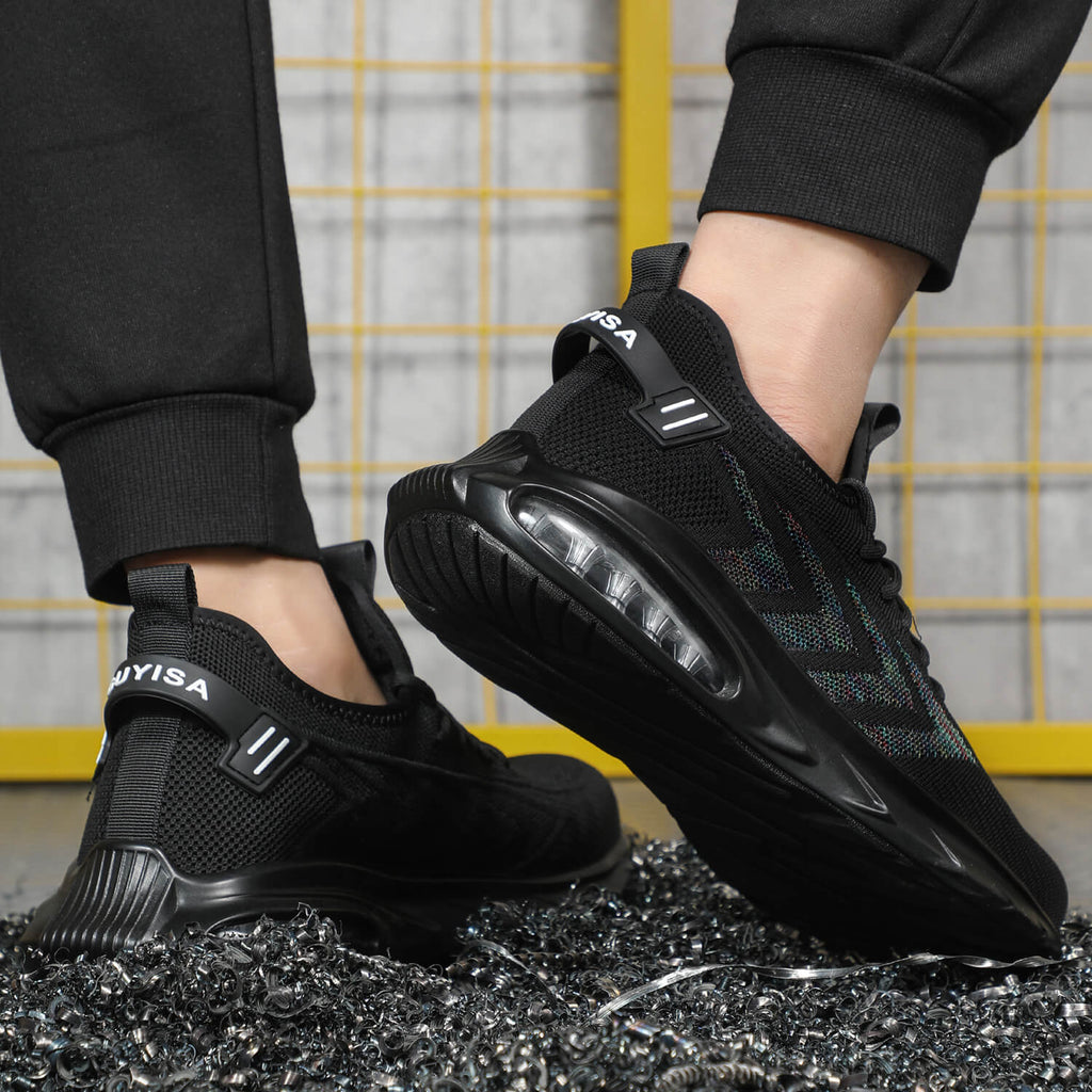 WESTMARE Air-Cushioned Lightweight Steel Toe Shoes