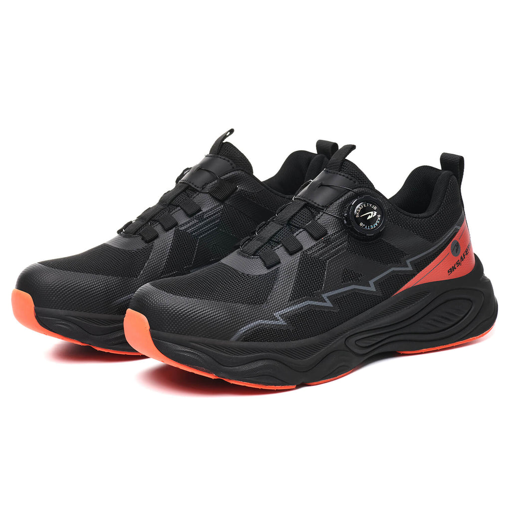 WESTMARE Quick-Lacing Lightweight Steel Toe Sneakers