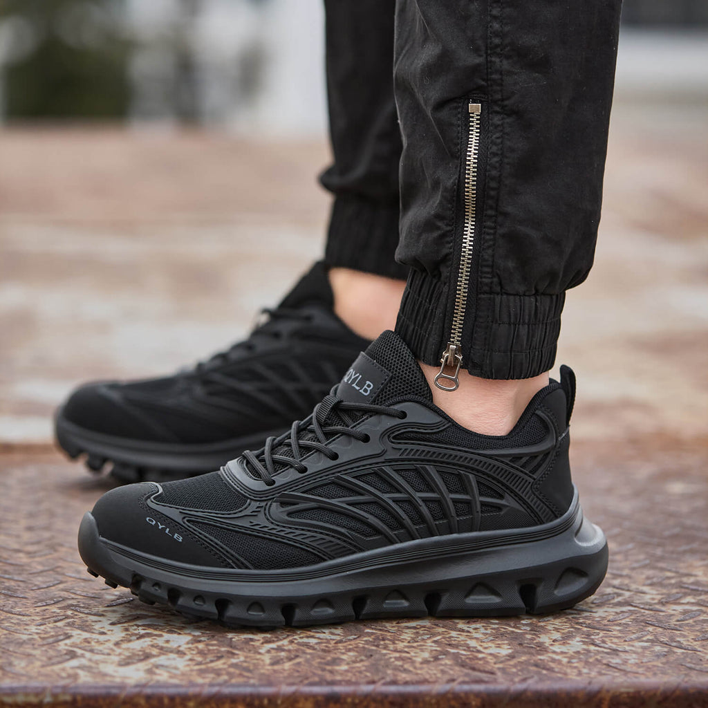 WESTMARE Axial Lightweight Steel Toe Work Sneakers - Black