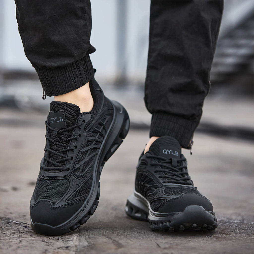 WESTMARE Axial Lightweight Steel Toe Work Sneakers - Black