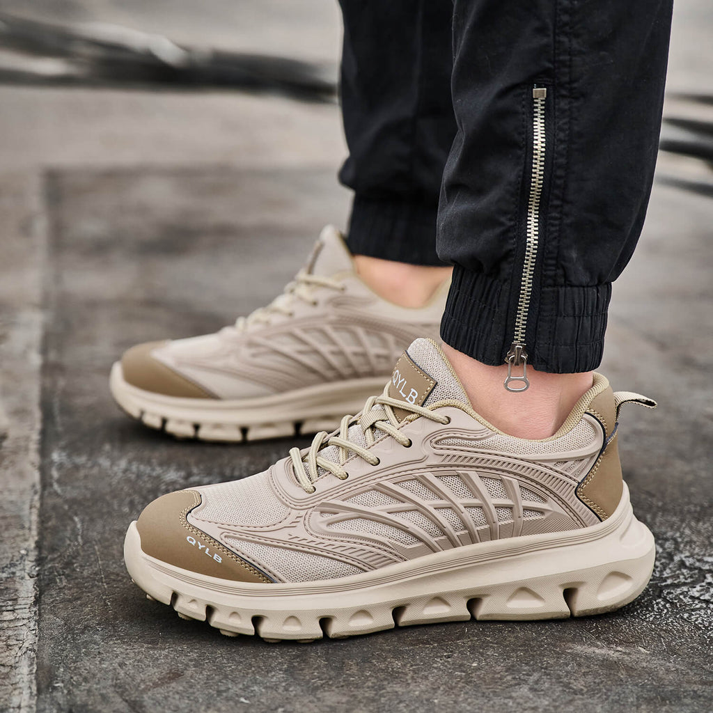 WESTMARE Axial Lightweight Steel Toe Work Sneakers - Khaki