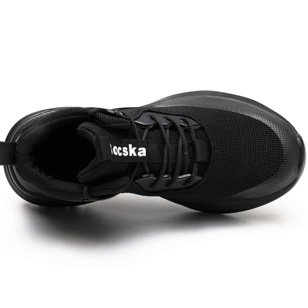WESTMARE Radian Steel Toe Lightweight Work Sneakers - Black