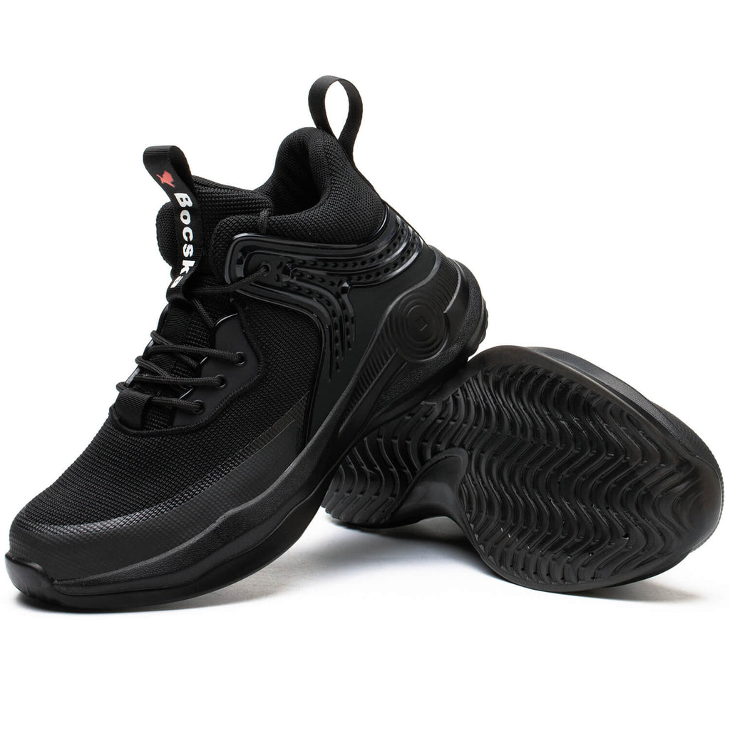 WESTMARE Radian Steel Toe Lightweight Work Sneakers - Black