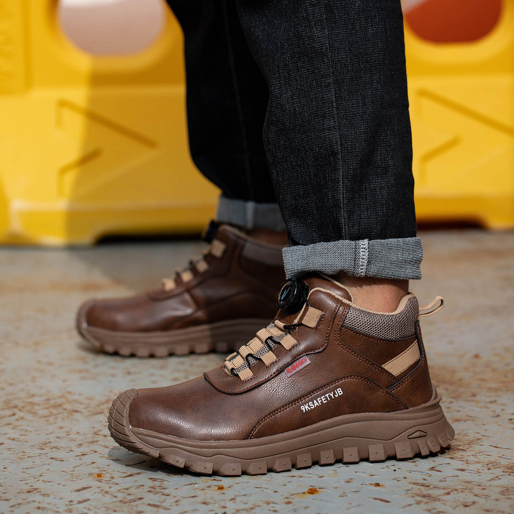 WESTMARE Circuit EH Composite Toe Dial-Lacing Work Boots - Brown