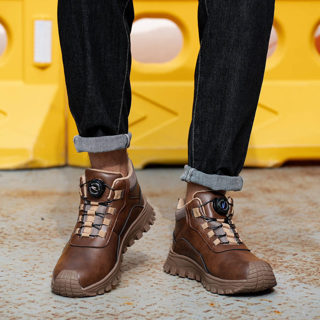 WESTMARE Circuit EH Composite Toe Dial-Lacing Work Boots - Brown