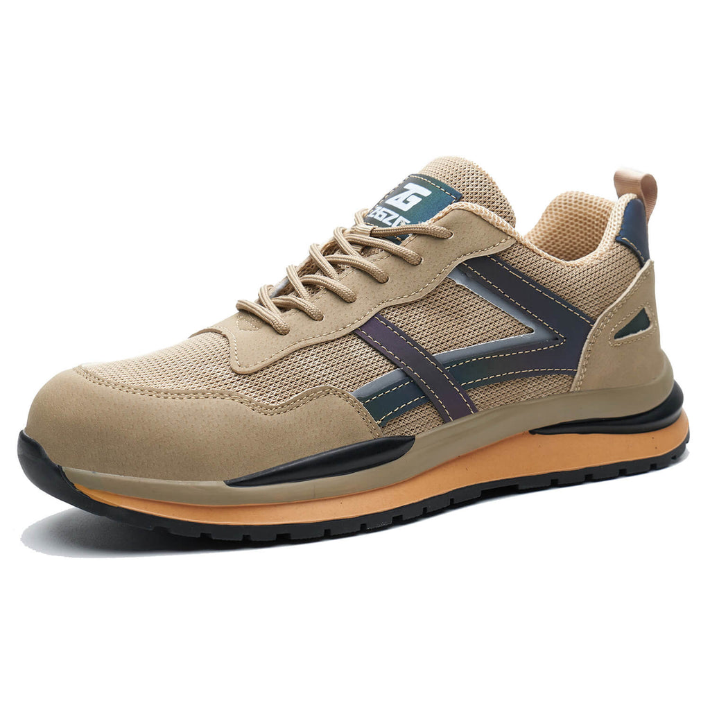WESTMARE Forge Steel Toe Slip-Resistant Work Sneakers - Khaki