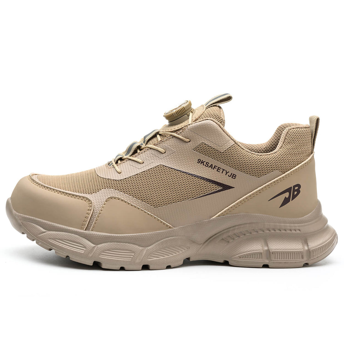 WESTMARE Dial-Lacing Breathable Steel Toe Work Sneakers - Black