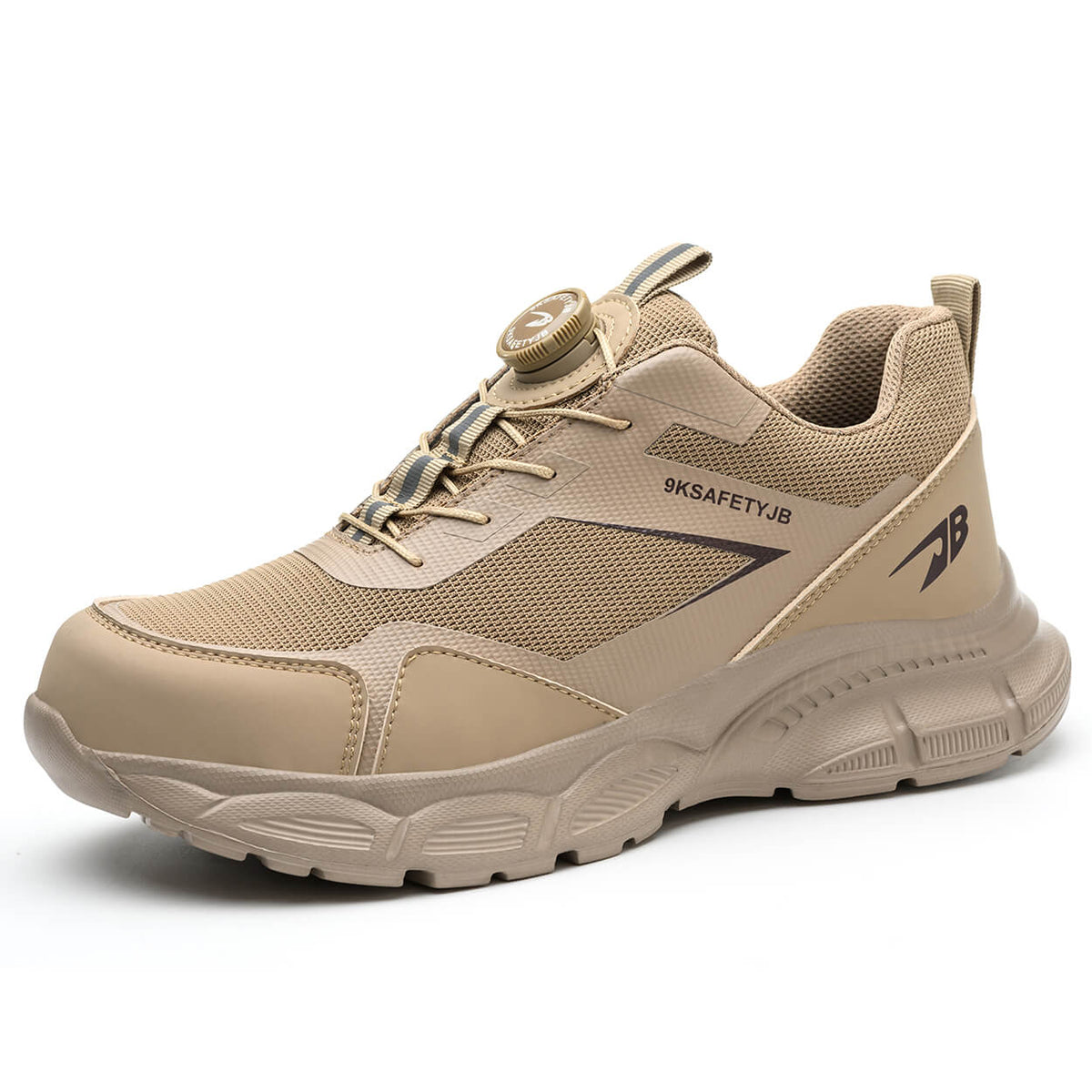 WESTMARE Dial-Lacing Breathable Steel Toe Work Sneakers - Black