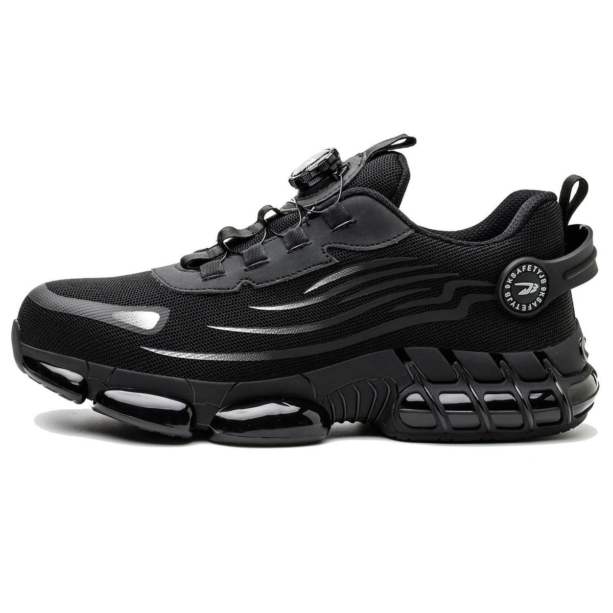 WESTMARE Vector Steel Toe Dial-Lacing Work Sneakers - Black