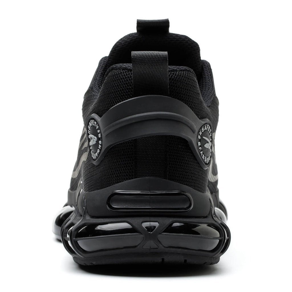 WESTMARE Vector Steel Toe Dial-Lacing Work Sneakers - Black