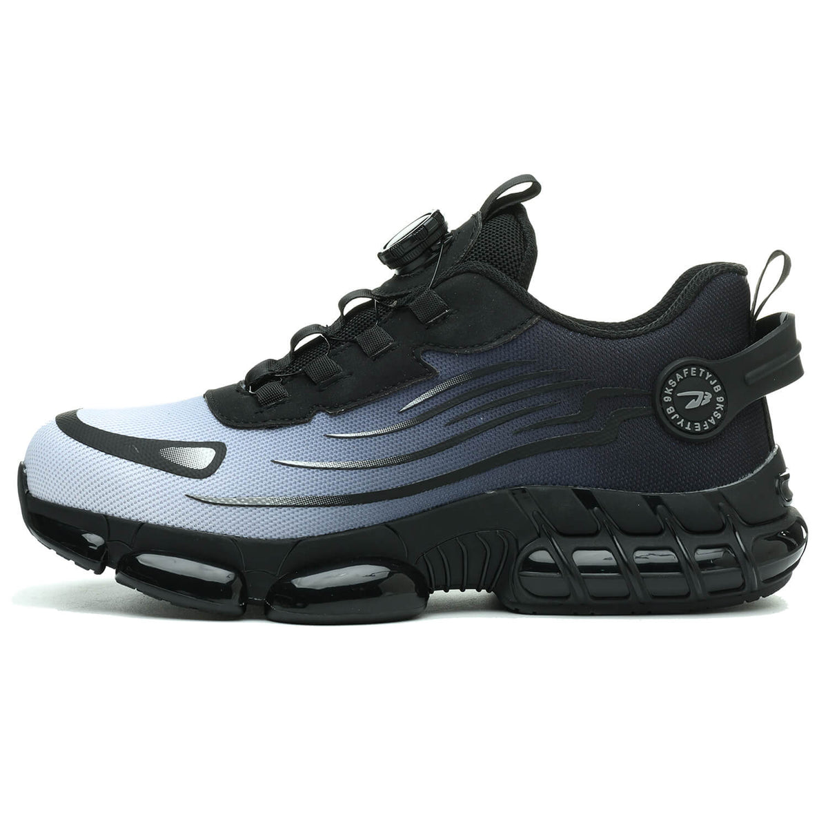 WESTMARE Vector Steel Toe Dial-Lacing Work Sneakers - Black