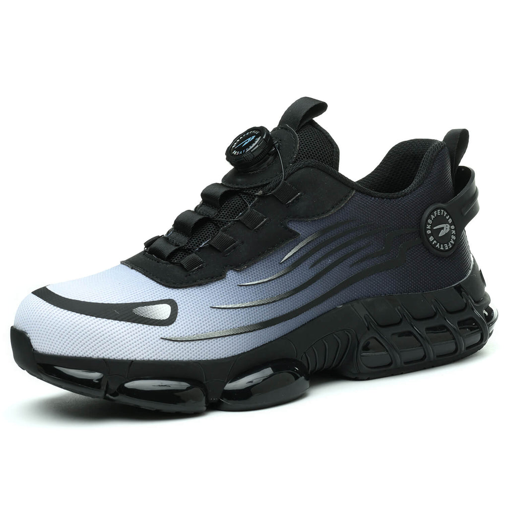 WESTMARE Vector Steel Toe Dial-Lacing Work Sneakers - Gray