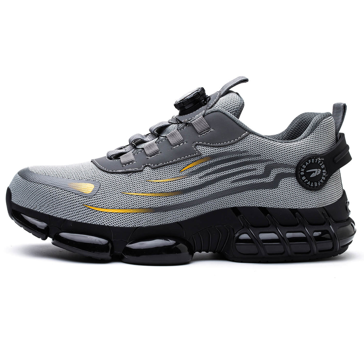 WESTMARE Vector Steel Toe Dial-Lacing Work Sneakers - Black