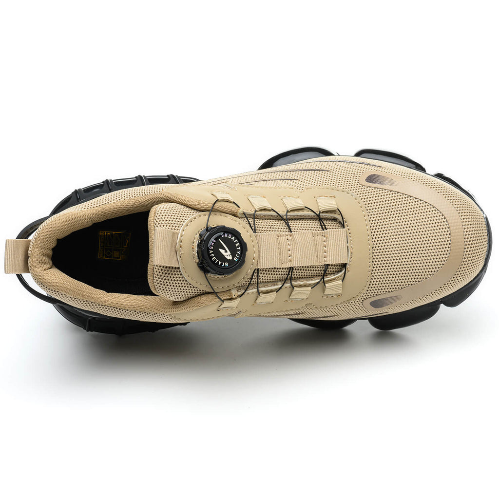 WESTMARE Vector Steel Toe Dial-Lacing Work Sneakers - Black