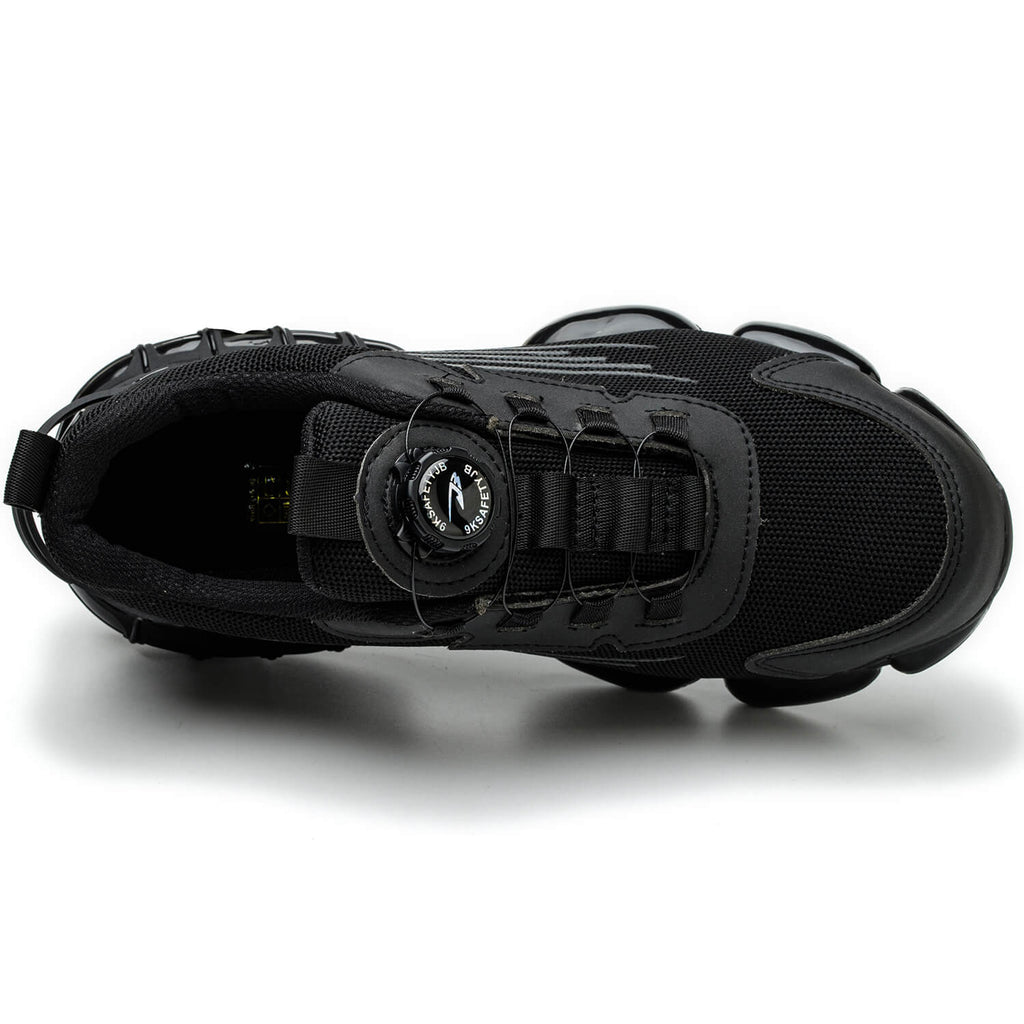 WESTMARE Torque Steel Toe Dial-Lacing Work Sneakers - Black