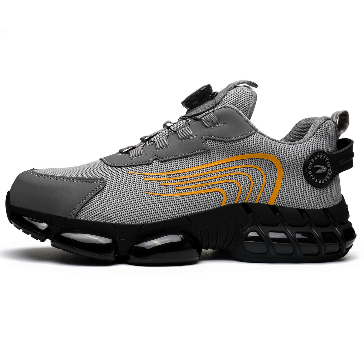 WESTMARE Torque Steel Toe Dial-Lacing Work Sneakers - Black
