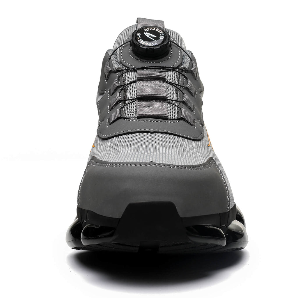 WESTMARE Torque Steel Toe Dial-Lacing Work Sneakers - Black