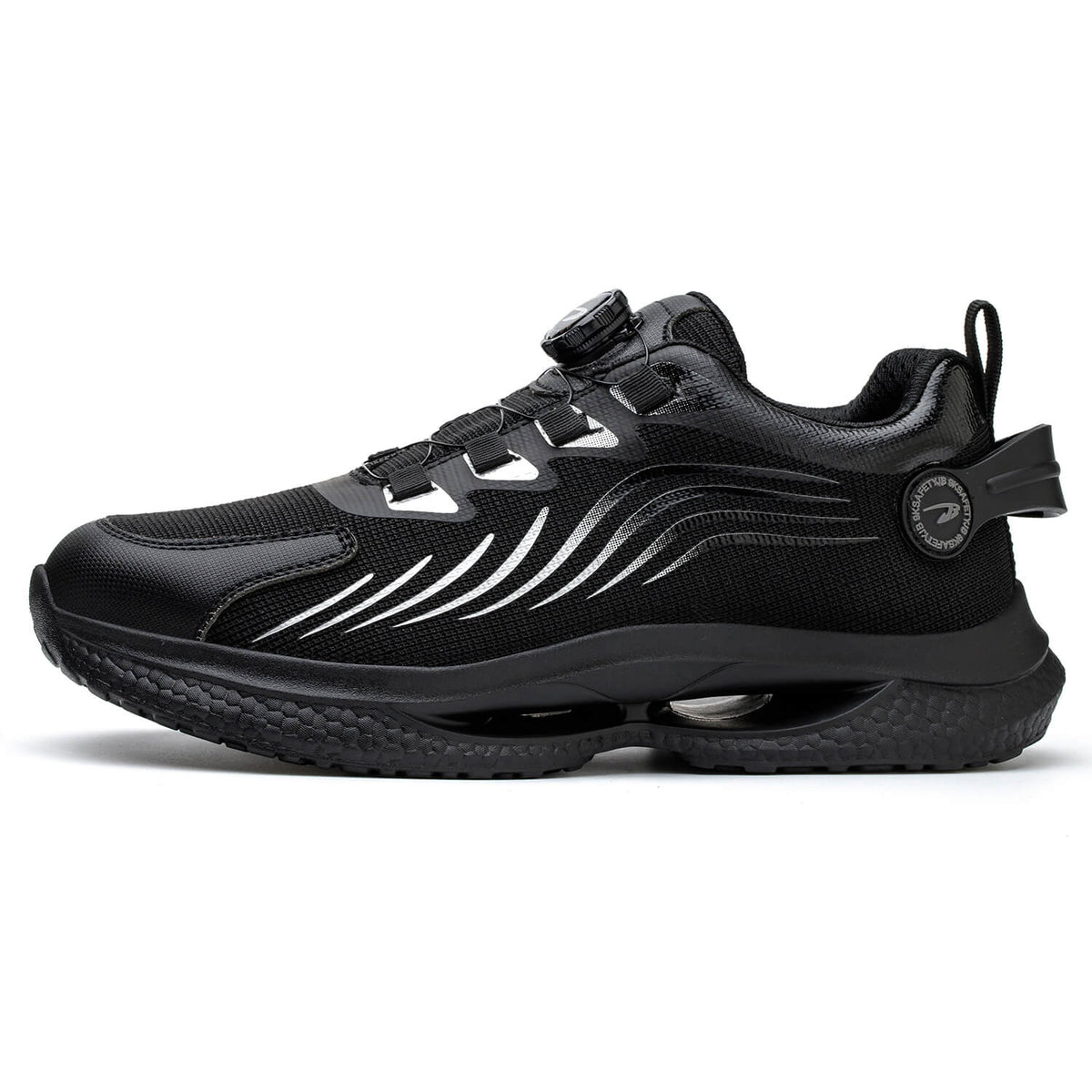 WESTMARE Dial-Lacing Steel Toe Work Sneakers - Black