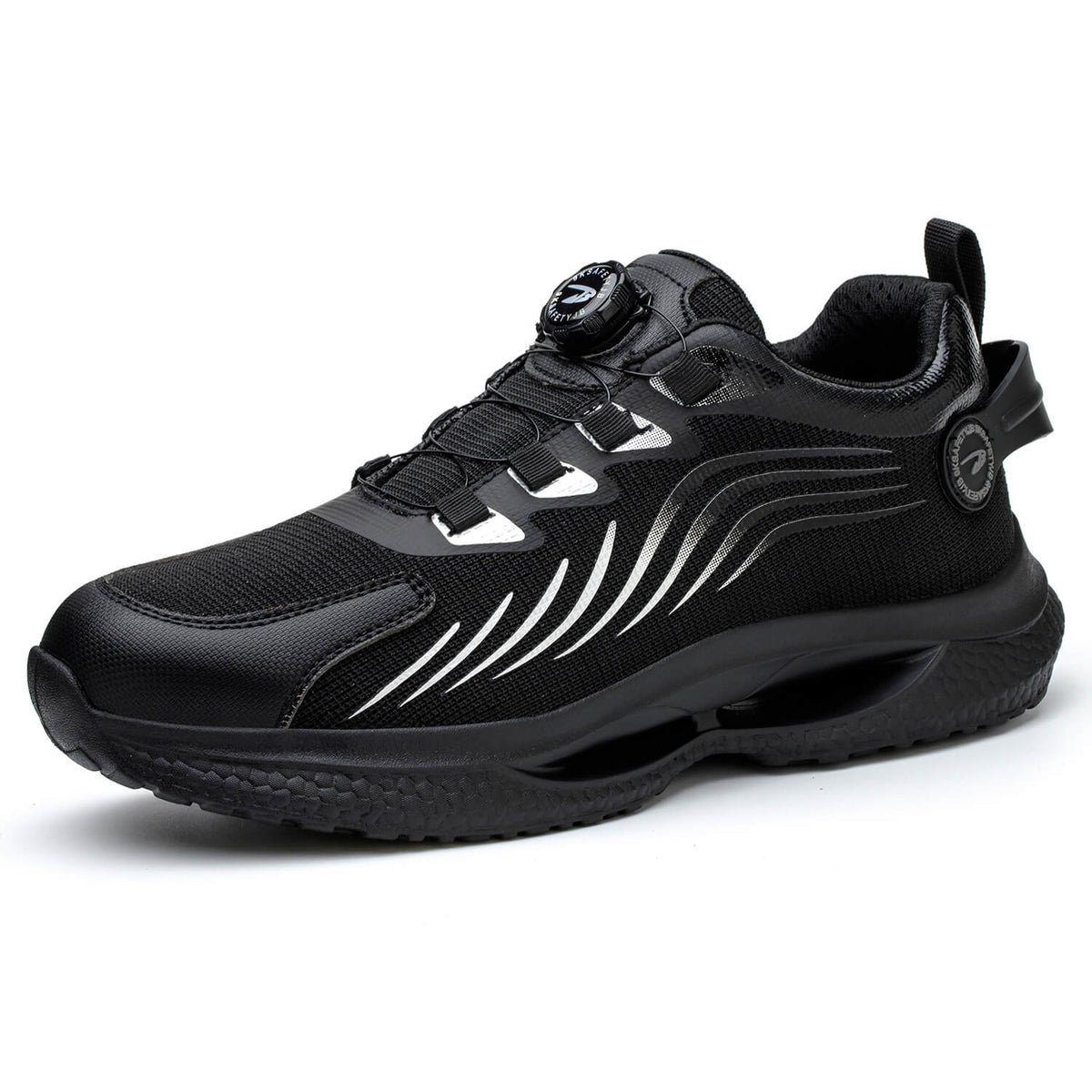 WESTMARE Dial-Lacing Steel Toe Work Sneakers - Black