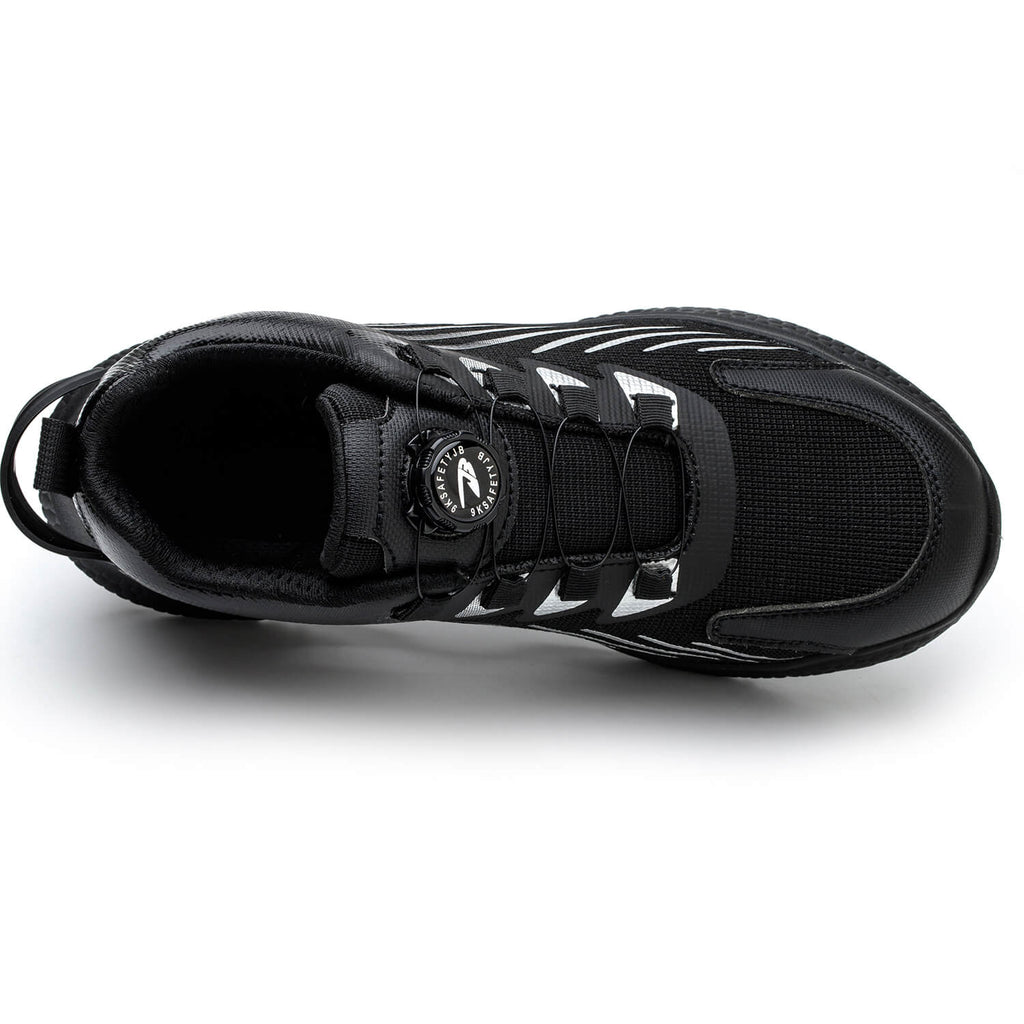 WESTMARE Dial-Lacing Steel Toe Work Sneakers - Black