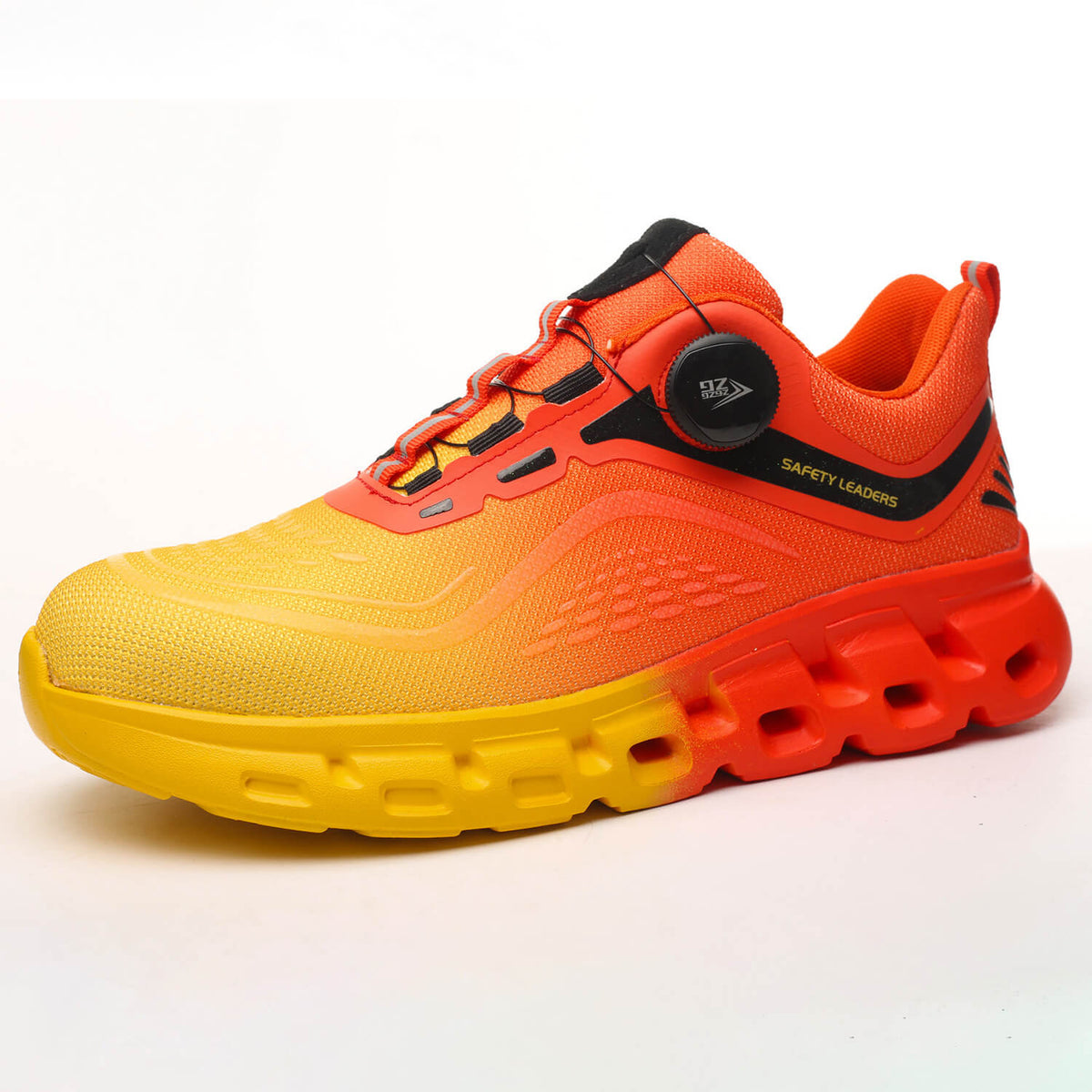 WESTMARE Axiom Dial-Lacing Steel Toe Work Sneakers - Yellow/Orange