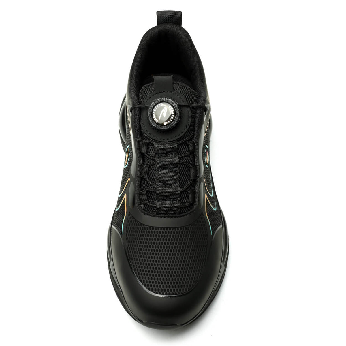 WESTMARE Dial-Lacing Water-resistant Steel Toe Sneakers - Black/White
