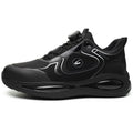 WESTMARE Dial-Lacing Water-resistant Steel Toe Sneakers - Black/White
