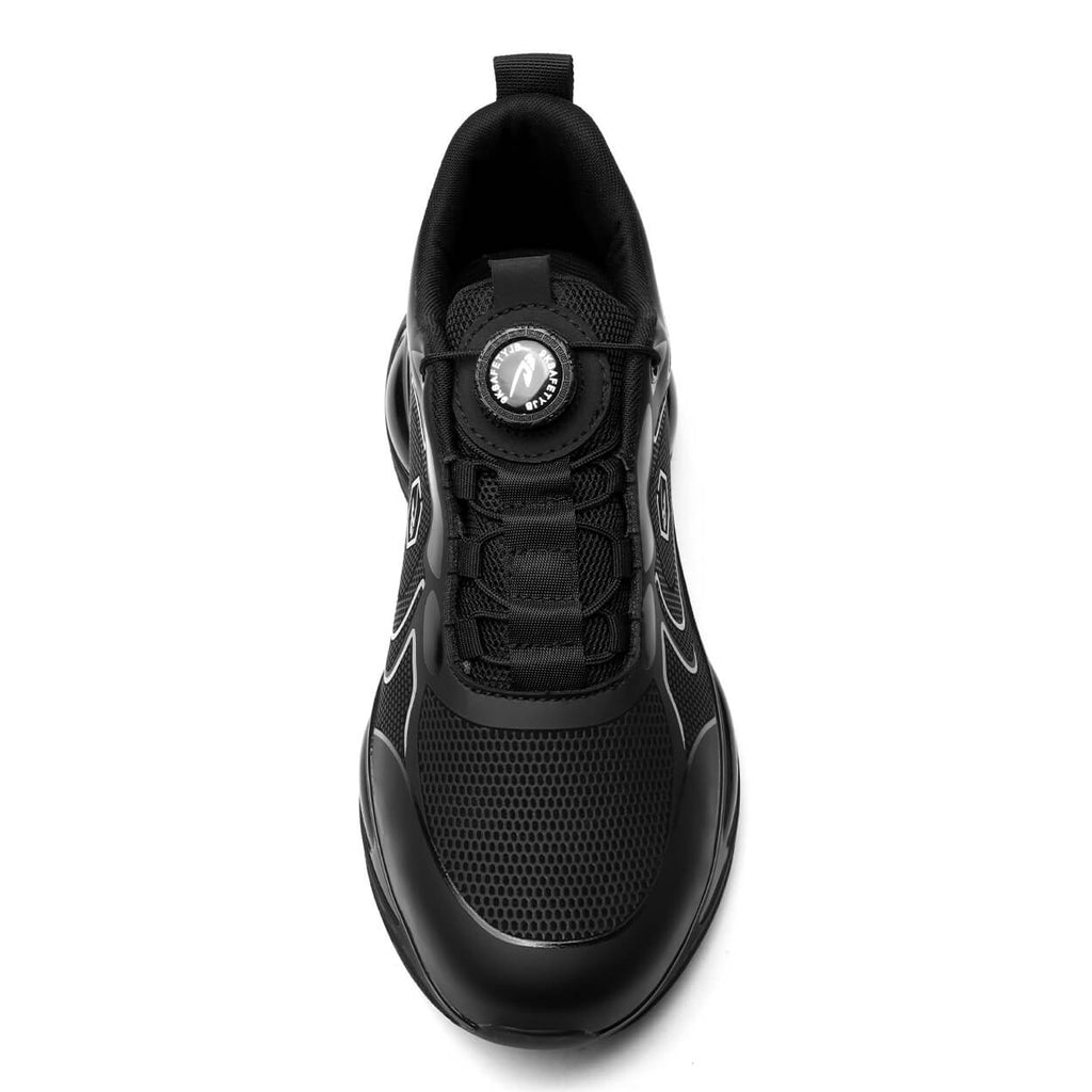 WESTMARE Dial-Lacing Water-resistant Steel Toe Sneakers - Black/White