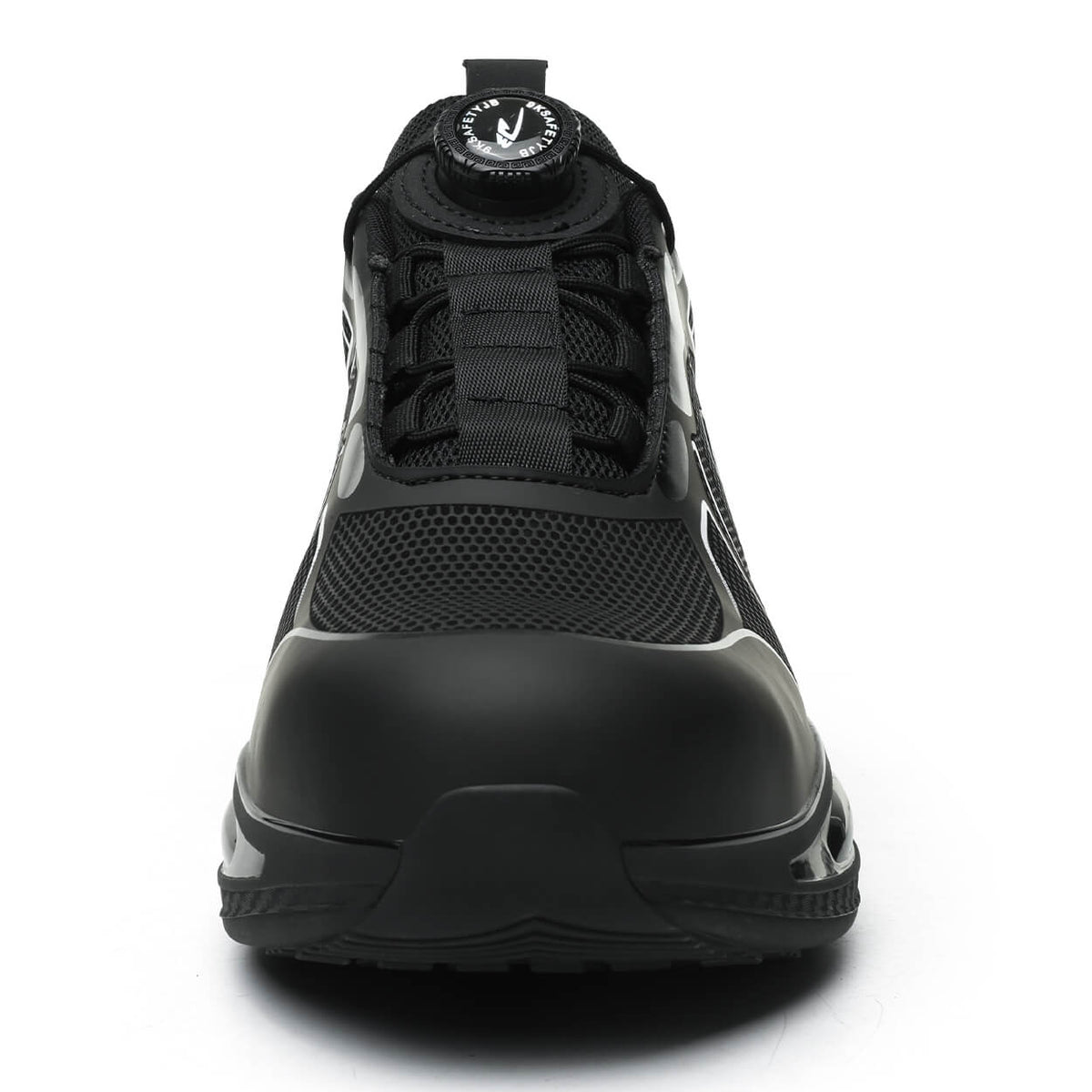 WESTMARE Dial-Lacing Water-resistant Steel Toe Sneakers - Black/White