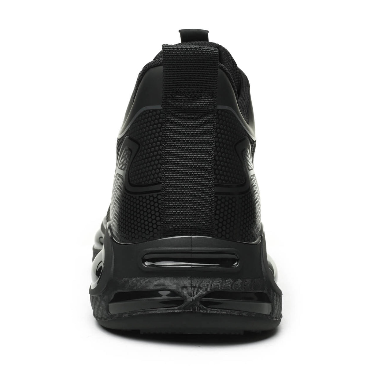 WESTMARE Dial-Lacing Water-resistant Steel Toe Sneakers - Black/White