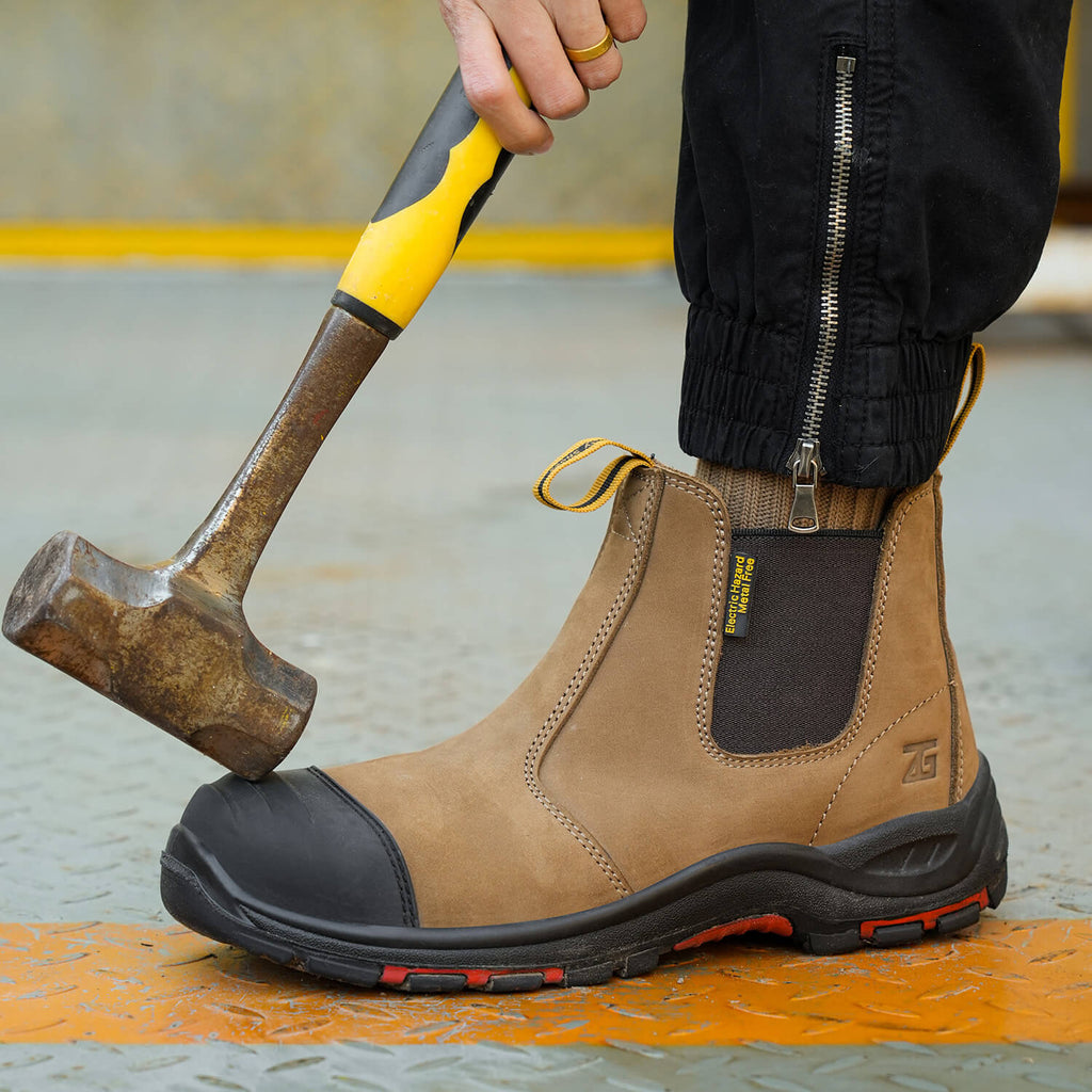 WESTMARE Anvil Men's 6" Composite Toe Chelsea Work Boots - Brown