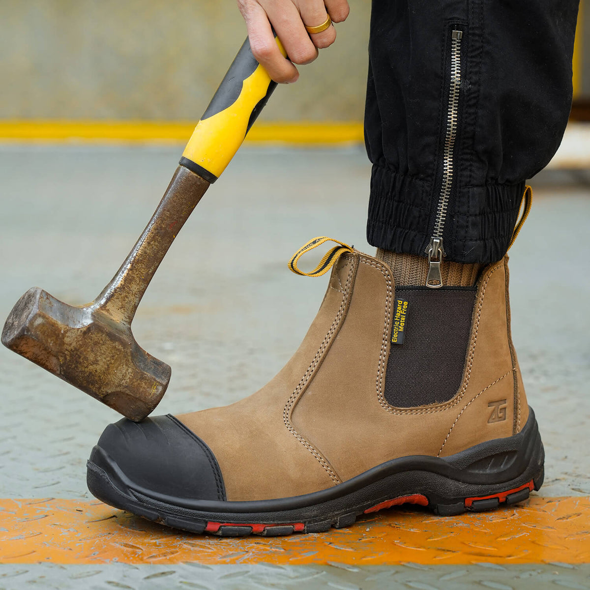 WESTMARE Anvil Men's 6" Composite Toe Chelsea Work Boots - Brown