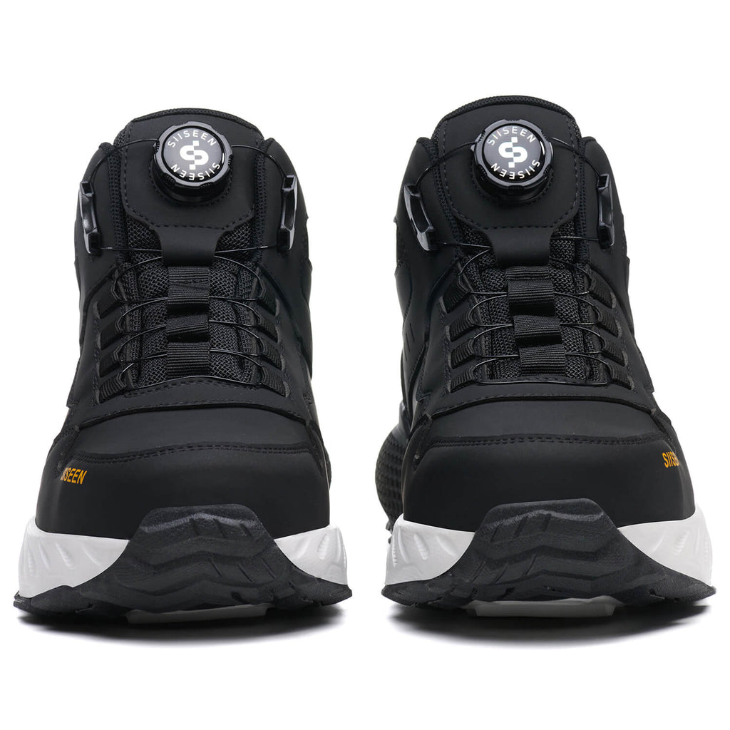 WESTMARE Kordex Men's 6" Steel Toe Dial-Lacing Work Boots - Black
