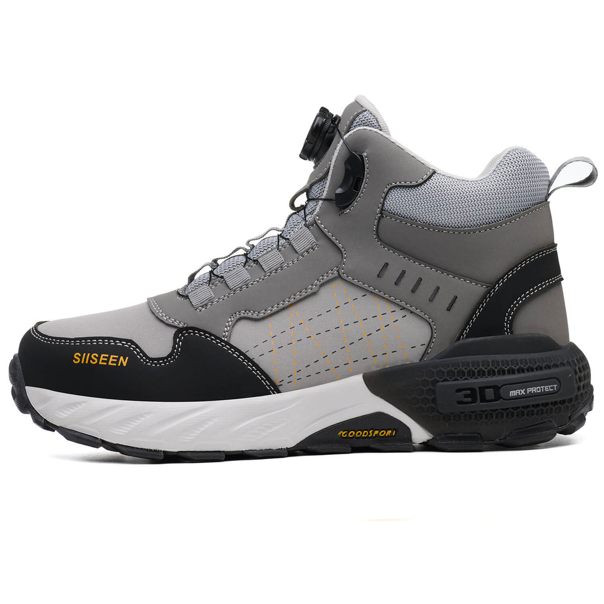 WESTMARE Kordex Men's 6" Steel Toe Dial-Lacing Work Boots - Black