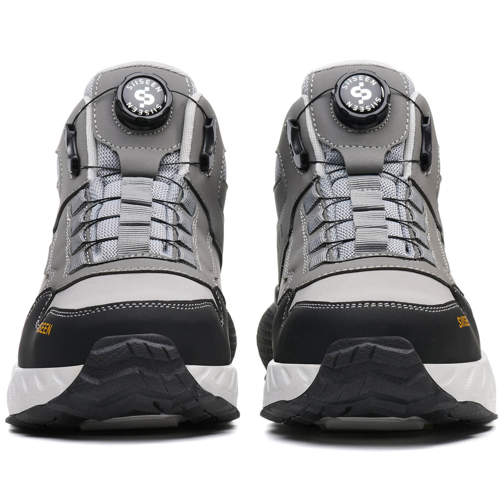 WESTMARE Kordex Men's 6" Steel Toe Dial-Lacing Work Boots - Gray