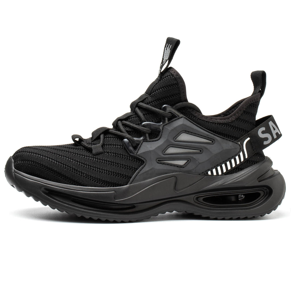 WESTMARE Men's Comfortable Steel Toe Athletic Shoes - Black