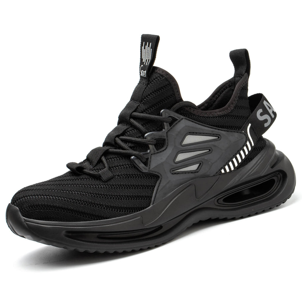 WESTMARE Men's Comfortable Steel Toe Athletic Shoes - Black
