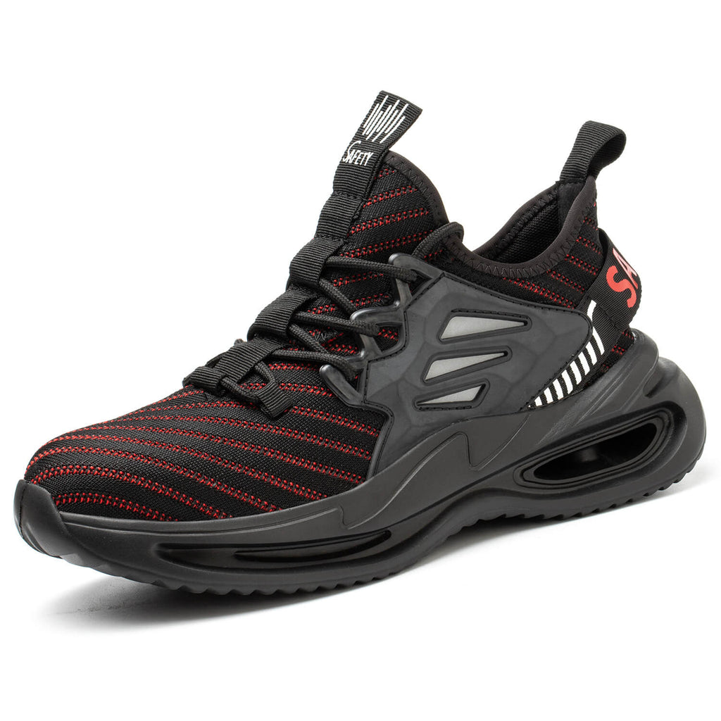 WESTMARE Men's Comfortable Steel Toe Athletic Shoes - Black