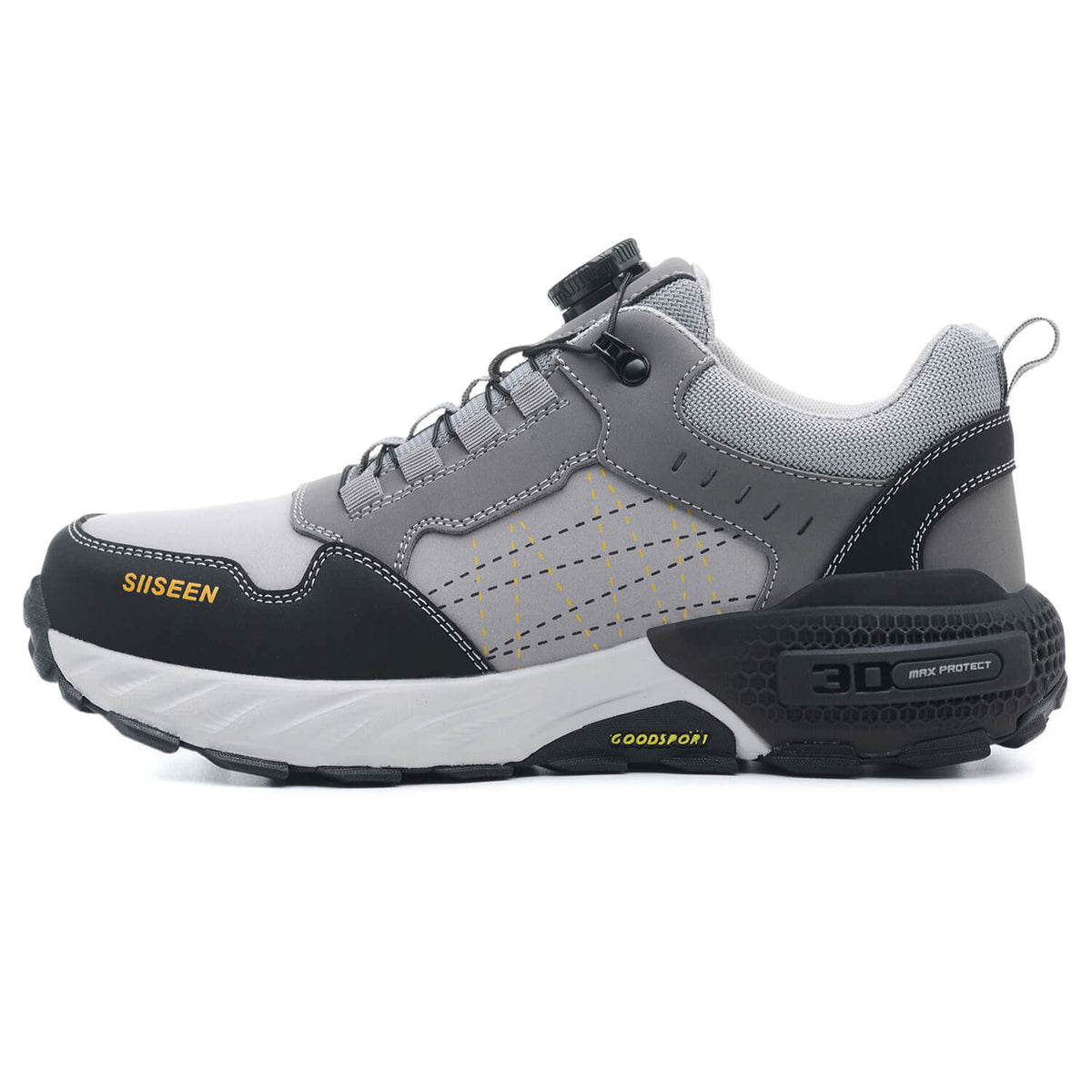 WESTMARE Kordex Low Men's Steel Toe Dial-Lacing Work Shoes - Black