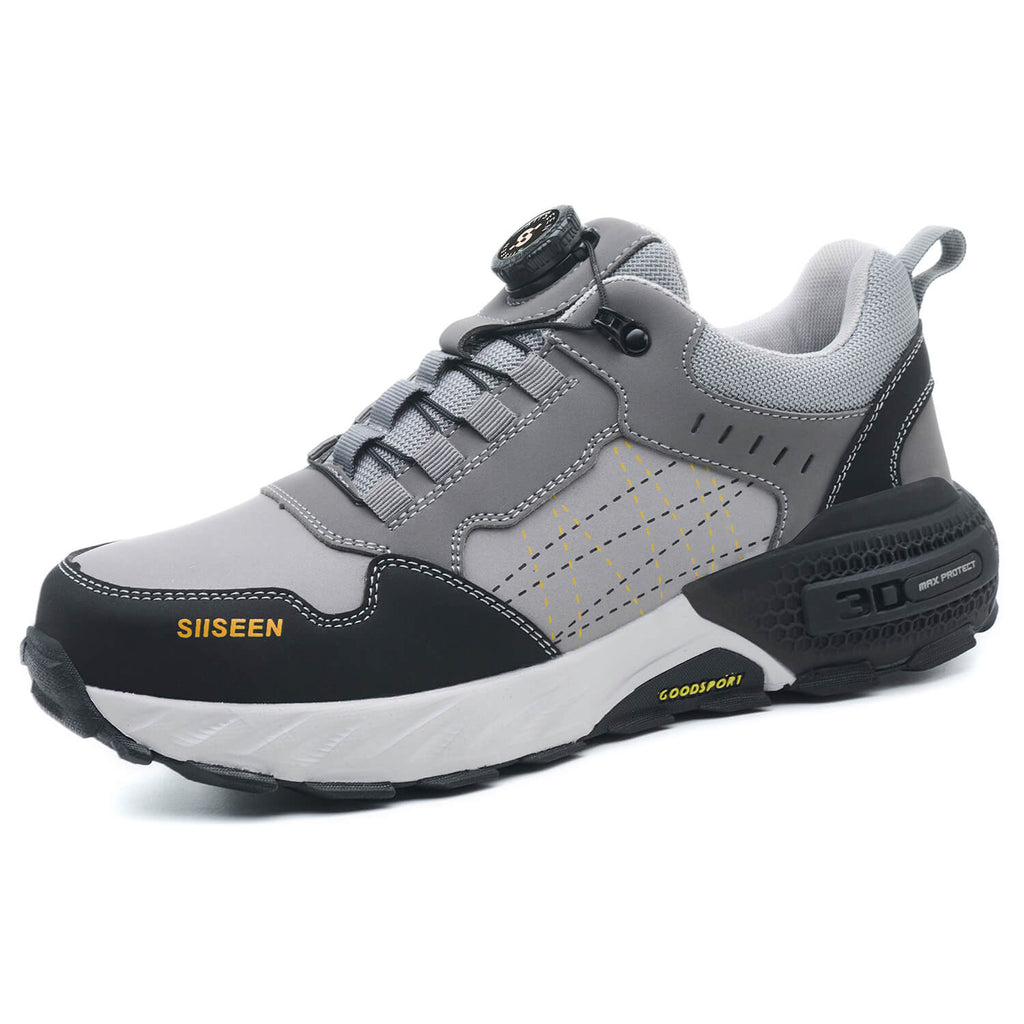 WESTMARE Kordex Low Men's Steel Toe Dial-Lacing Work Shoes - Black