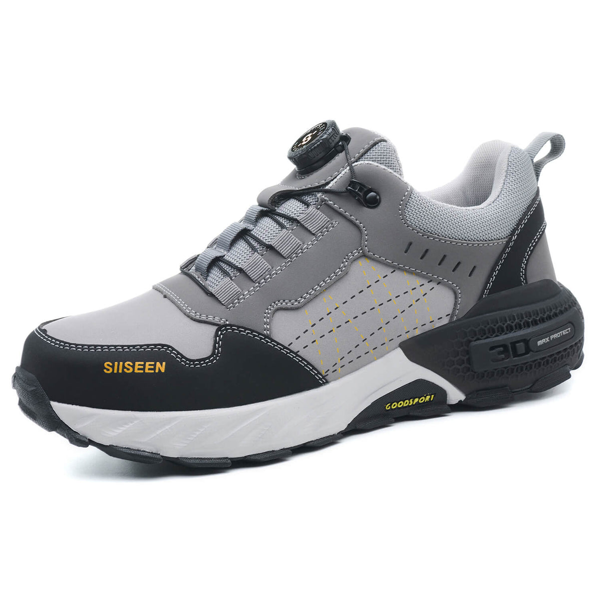 WESTMARE Kordex Low Men's Steel Toe Dial-Lacing Work Shoes - Black