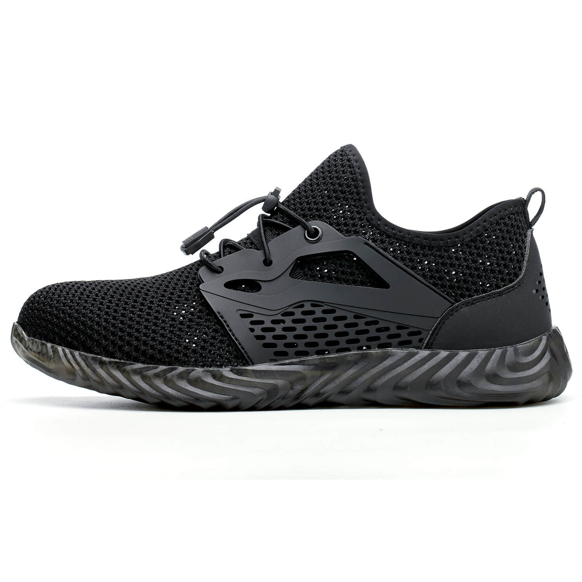 WESTMARE Talon Breathable Non-Slip Steel Toe Work Shoes - Black