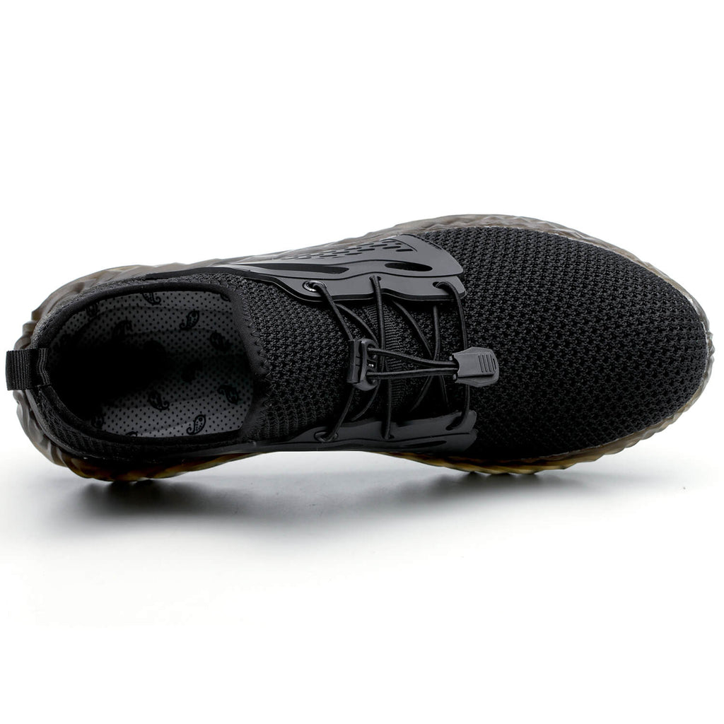 WESTMARE Talon Breathable Non-Slip Steel Toe Work Shoes - Black