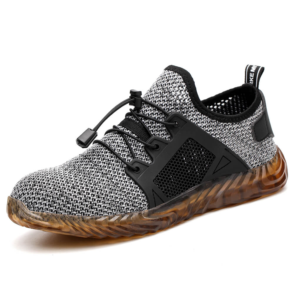 WESTMARE Talon Breathable Non-Slip Steel Toe Work Shoes - Black