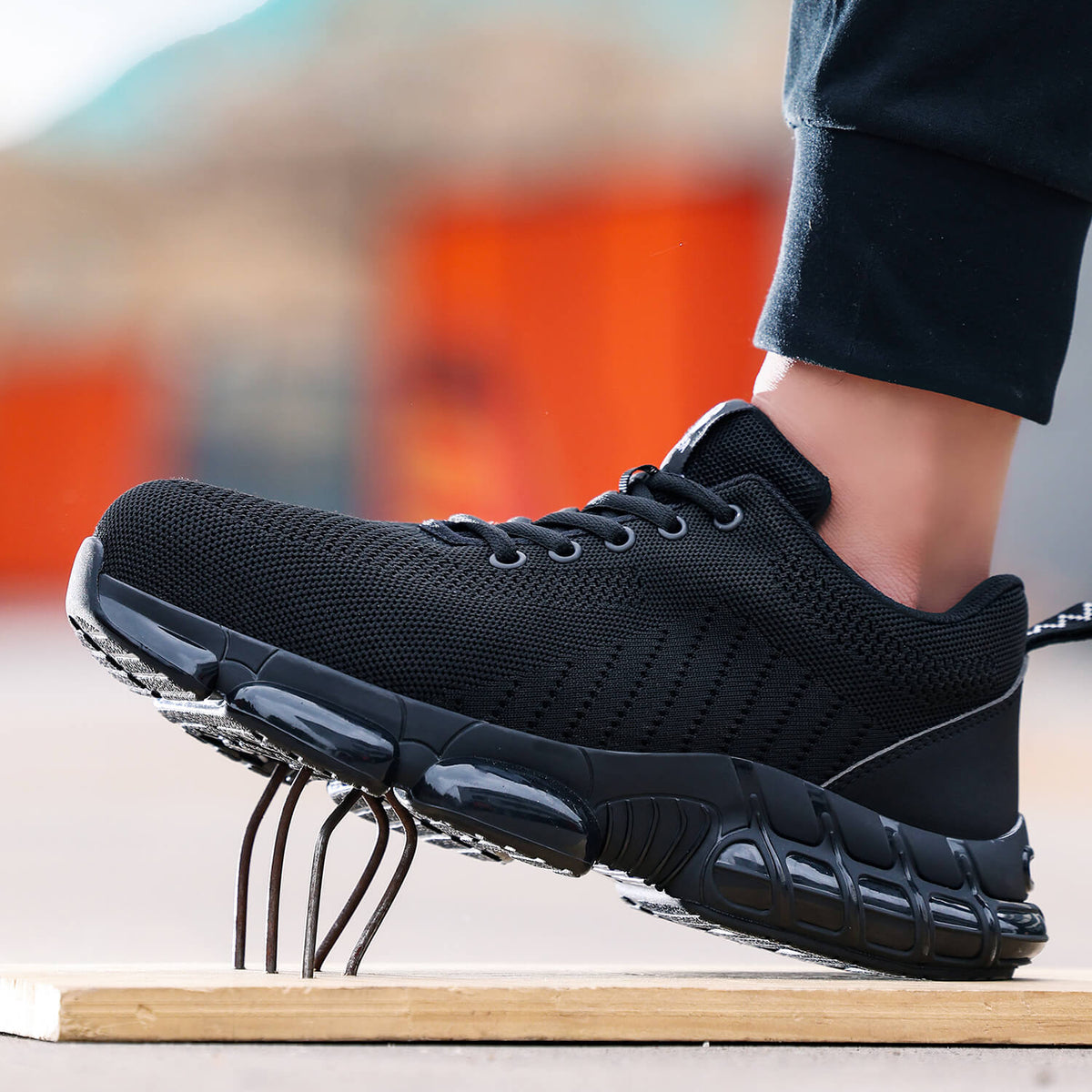 WESTMARE Corven Steel Toe Air-Cushioned Work Sneakers