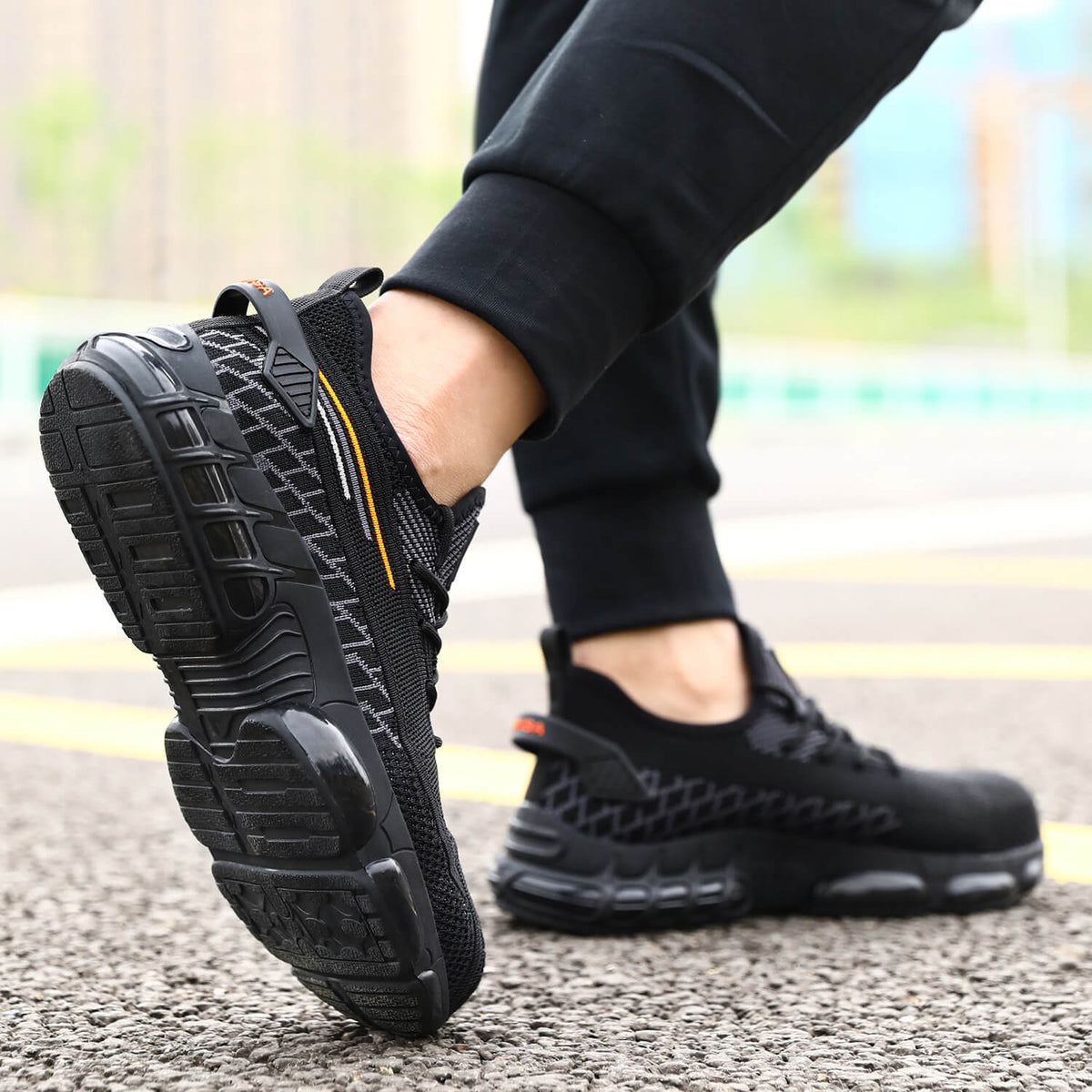 WESTMARE Truss Breathable Steel Toe Work Sneakers